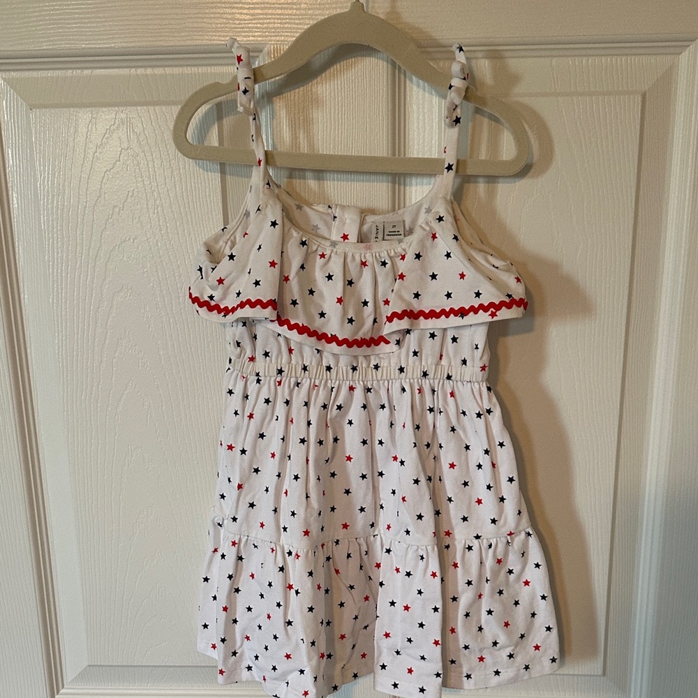 Janie and Jack White Dress with Star Accents
